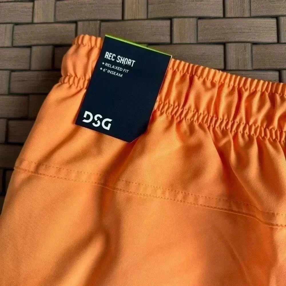 DSG Men’s NWT Relaxed Fit 6” Inseam Rec Shorts Size XL Orange - Picture 3 of 5